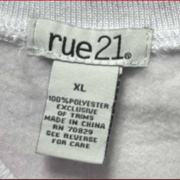 Rue 21 - Men's Long Sleeve Sweatshirt - White - Extra Large - Picture 9 of 13